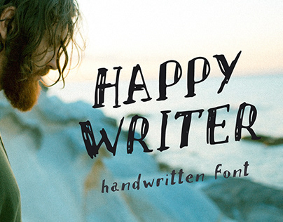 Happy writer - handwritten ink retro font typeface