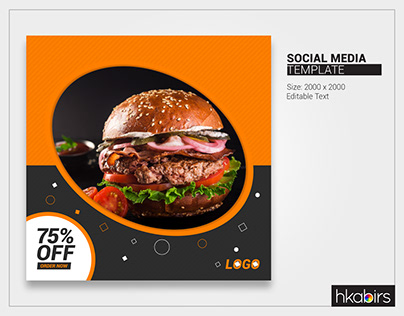 Social Media Post template Design for Delicious Foods B