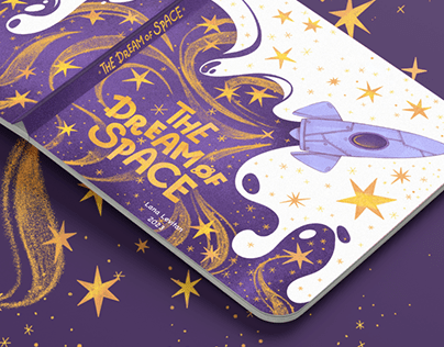 The dream of space/ 🌙✨💜 Children's Book Illustration