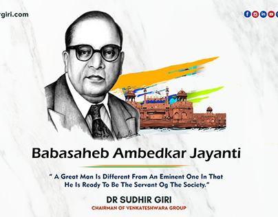 Warm wishes on Ambedkar Jayanti From Dr Sudhir Giri