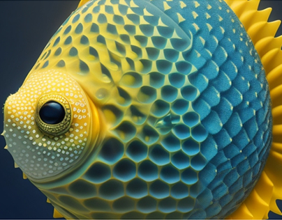 Pufferfish Dreamscape: 3D Algorithmic Wonder