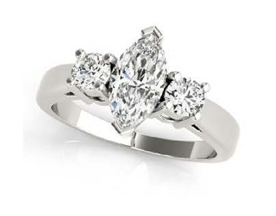 Marquise Three Stone Ring | Elgrissy Diamonds