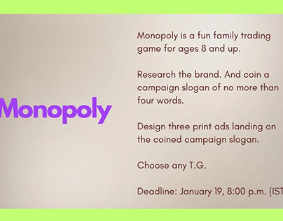 Campaign- It's Monopoly. Print ad for Monopoly game