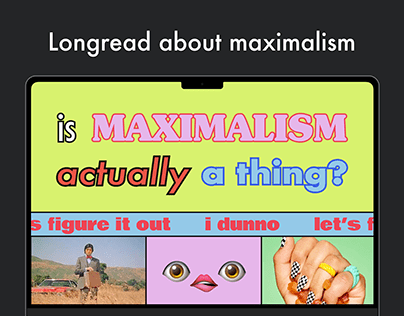 Maximalism in web: longread