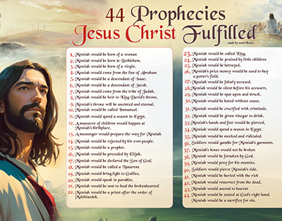 Jesus Inforgraphics of Prophecies Fulfilled | Bible