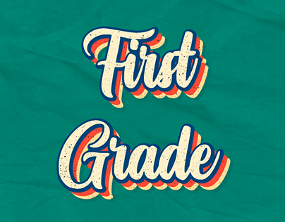 Retro First Grade Typography