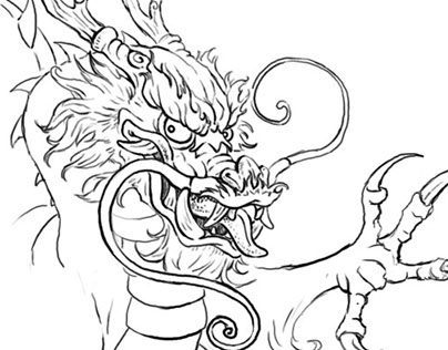 Dragon Line Art