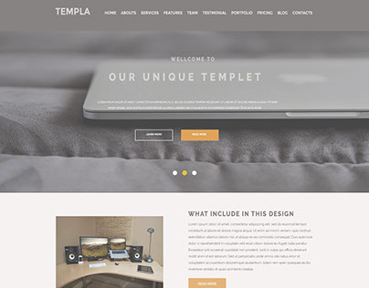 one page responsive templete