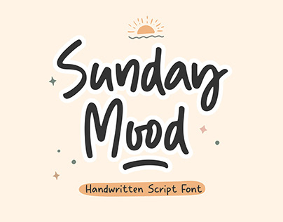 Sunday Mood Handwritten Script Font