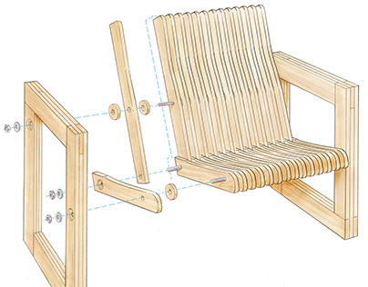 Illustration created for Fine Woodworking magazine