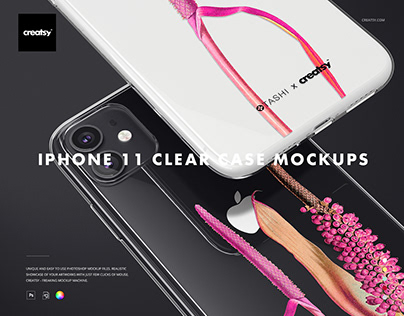 iPhone 11 Clear Case Mockup Set