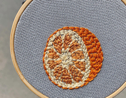 Orange Embroidery