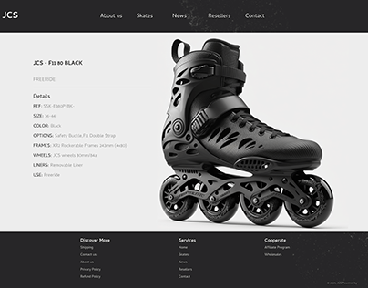 Inline skating product page