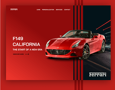 Ferrari Landing Page Concept