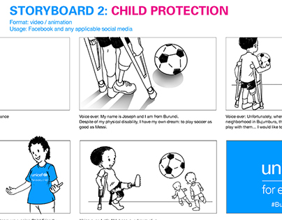 Storyboards for UNICEF