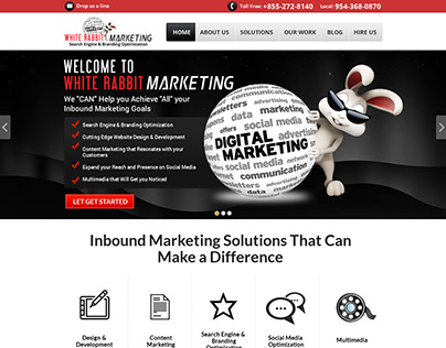 White rabbit marketing - Web Layout Design
