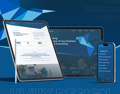 RIZ Consulting Website UI Design