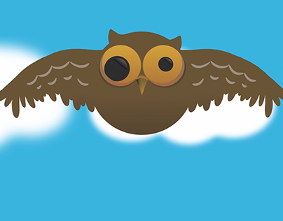 Owls Blinking Eyes & Flying (2D Animation)
