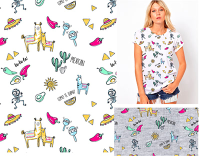 Summer girl print/pattern design