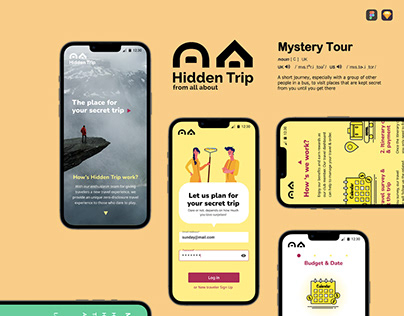 Hidden Trip, Secret Travel App UI Design