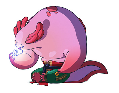 Axolotl character design
