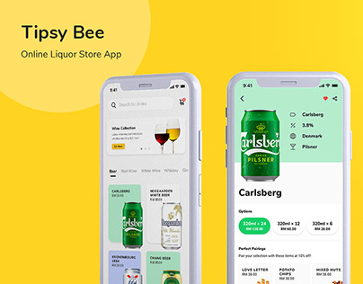 Tipsy Bee - Online Liquor Store App UI/UX Design