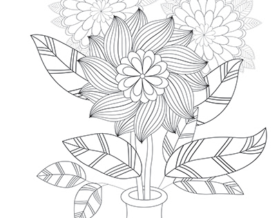 flower-coloring-pagesfor singel tob book pages adult