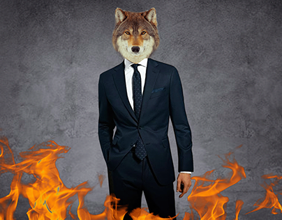 Manipulação de Imagem - Wolf On fire