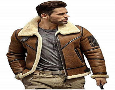 RAF B3 Bomber Fur Shearling Brown Leather jacket
