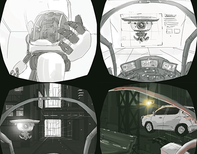 Storyboard/early concepting- UNIT9-Nissan