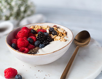 Granola bowl with berries