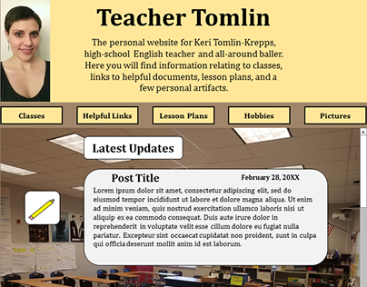 Webpage Designs - Personal Website for Teacher