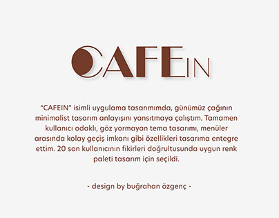 CAFEIN - Mobile UI Design