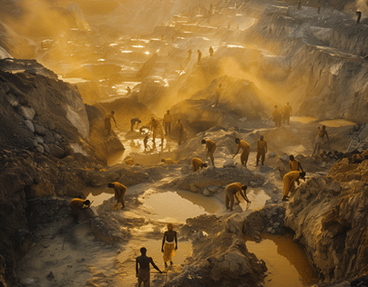 In a sulfur mine