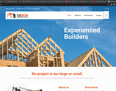 Web design and development for D&Son Construction