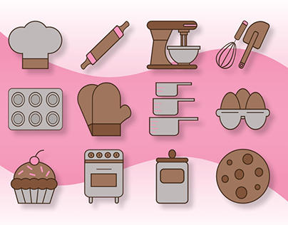 Project thumbnail - Bakery Icon Set