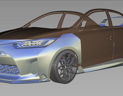 ALIAS 3D Modeling - Toyota Vios Bodykit