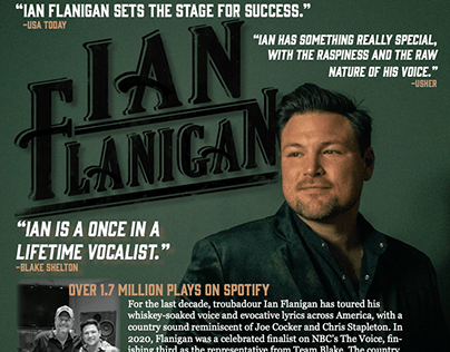 PR Sizzle Reel and One Sheet for Ian Flanigan