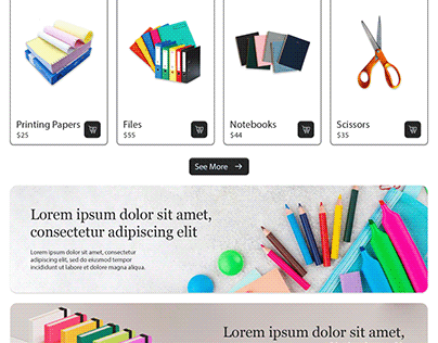 Stationery E-commerce Website Design