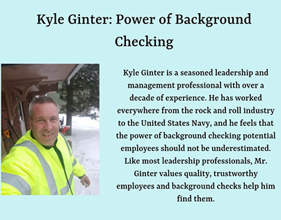Kyle Ginter: Power of Background Checking