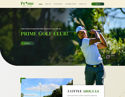 Prime Golf Club Web Design