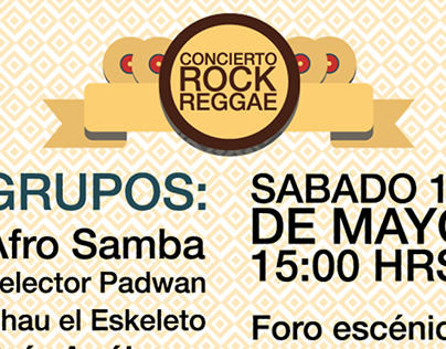 Cartel Concierto Rock Reggae