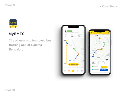 MyBMTC- A bus tracking app UX/UI Case Study
