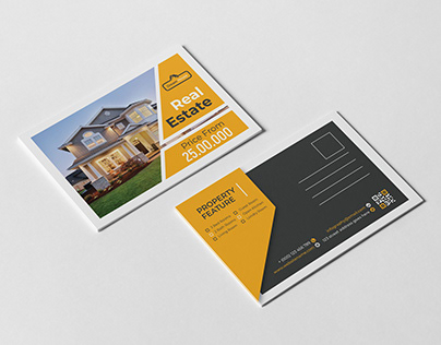 Professional Real Estate Postcard Template Design