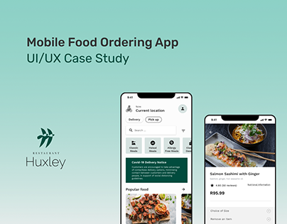 Huxley | Food ordering app | UI/UX Case Study