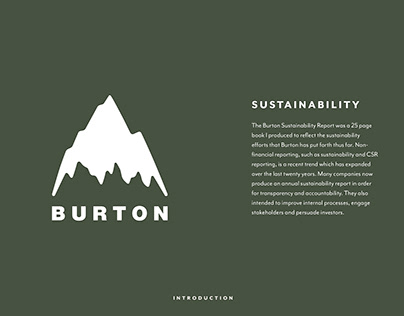 Project thumbnail - Burton Sustainability Report