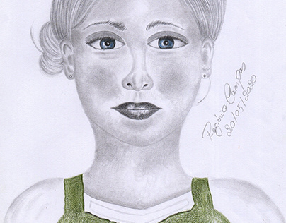 Authorial Illustration of a German Woman with Graphite