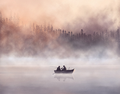 Digital Painting #02 - Fishing on fog