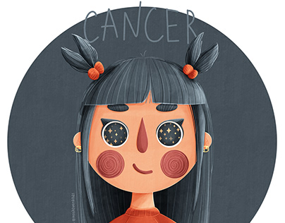 Cancer | Zodiac Sign | Children's Book Illustration