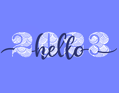 Hello 2023 : New Year's Day Lettering Concept